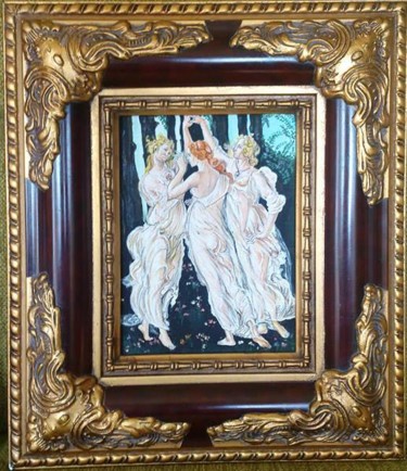 Pittura intitolato "The Three Graces by…" da Katerina Evgenieva, Opera d'arte originale