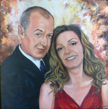 Pittura intitolato "Couple" da Katerina Evgenieva, Opera d'arte originale, Olio