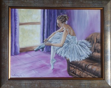 Pintura intitulada "Balerina 1" por Katerina Evgenieva, Obras de arte originais, Óleo