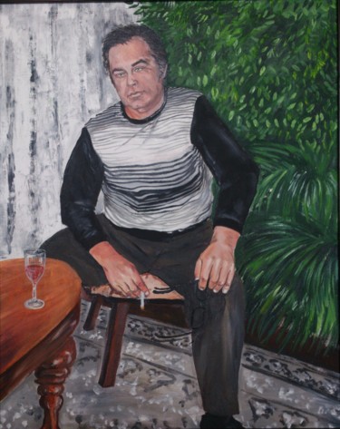 Painting titled "Old-man" by Katerina Evgenieva, Original Artwork, Oil