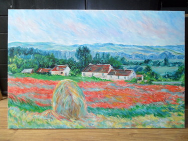 Painting titled "Landscape 3" by Katerina Evgenieva, Original Artwork, Oil