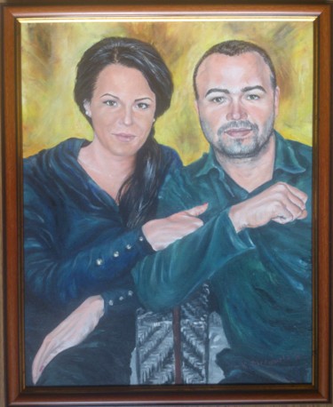 Painting titled "Couple" by Katerina Evgenieva, Original Artwork, Oil
