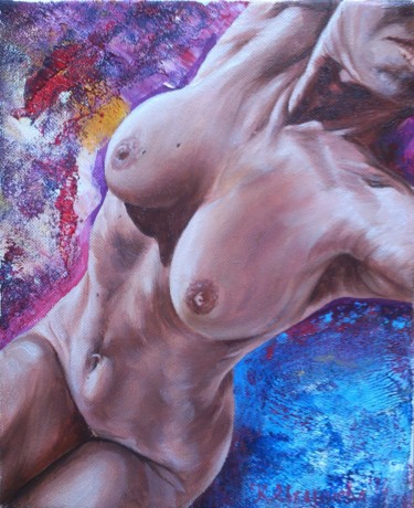 Картина под названием "Body-3" - Katerina Evgenieva, Подлинное произведение искусства, Масло