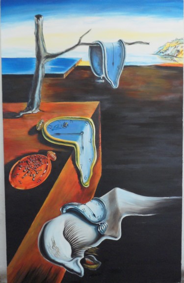 Painting titled "The Persistence of…" by Katerina Evgenieva, Original Artwork, Oil