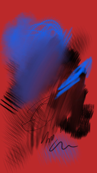 Digitale Kunst mit dem Titel "chaos red" von Matthias Lietz, Original-Kunstwerk, Digitale Malerei
