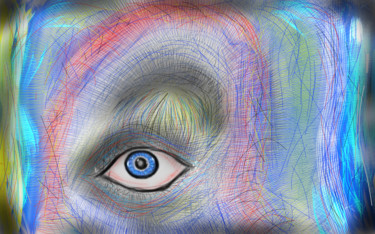 Digitale Kunst mit dem Titel "Space Eye" von Matthias Lietz, Original-Kunstwerk, Digitale Malerei