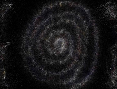 Digitale Kunst mit dem Titel "Space Galaxy" von Matthias Lietz, Original-Kunstwerk, Digitale Malerei