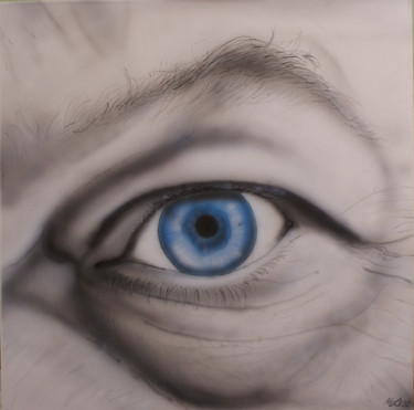 Malerei mit dem Titel "My Eye 2020" von Matthias Lietz, Original-Kunstwerk, Airbrush