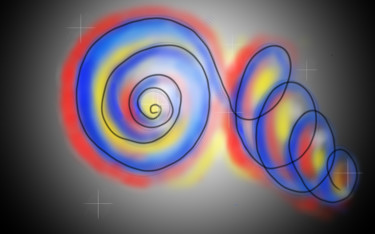 Digitale Kunst mit dem Titel "Spirale of Color" von Matthias Lietz, Original-Kunstwerk, Digitale Malerei