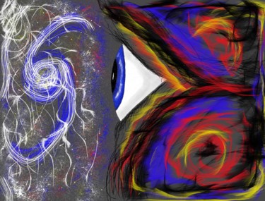 Digitale Kunst mit dem Titel "Auge der Unendlichk…" von Matthias Lietz, Original-Kunstwerk, Digitale Malerei