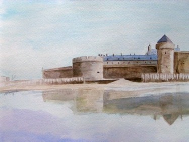 Painting titled "Plage Saint Malo" by Troniou, Original Artwork
