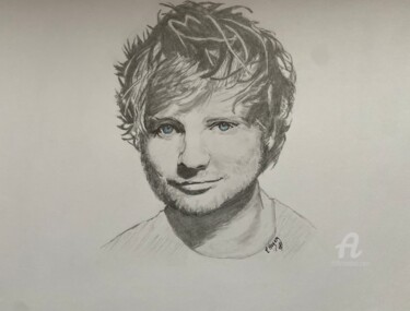 Drawing titled "Ed" by Christelle Hayez, Original Artwork, Pencil