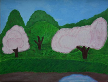 Картина под названием "Весна" - Наталья Трошина, Подлинное произведение искусства, Акрил