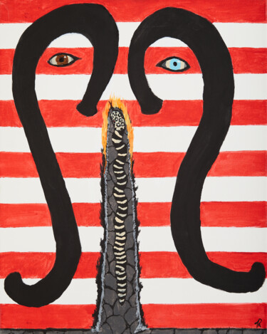 제목이 "Missss Information"인 미술작품 Troy Wilson-Ripsom로, 원작, 아크릴 나무 들것 프레임에 장착됨