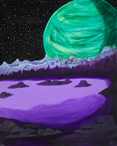 Pintura titulada "Alien Shore" por Troy Wilson-Ripsom, Obra de arte original, Acrílico Montado en Bastidor de camilla de mad…
