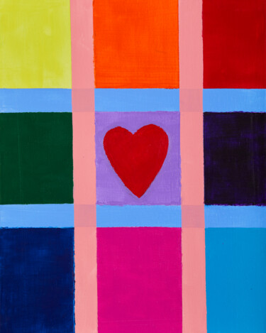 Painting titled "Love Is" by Troy Wilson-Ripsom, Original Artwork, Acrylic Mounted on Wood Stretcher frame