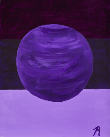 Painting titled "Purple" by Troy Wilson-Ripsom, Original Artwork, Acrylic Mounted on Wood Stretcher frame