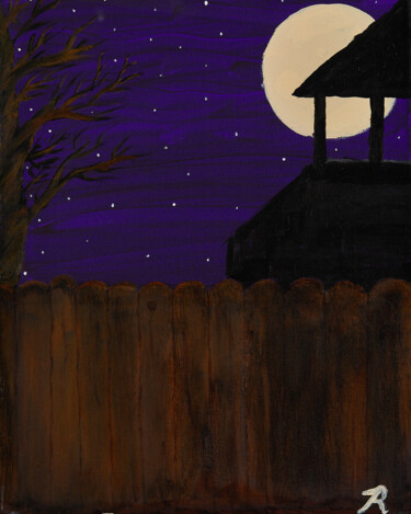 Картина под названием "Over the Fence" - Troy Wilson-Ripsom, Подлинное произведение искусства, Акрил Установлен на Деревянна…