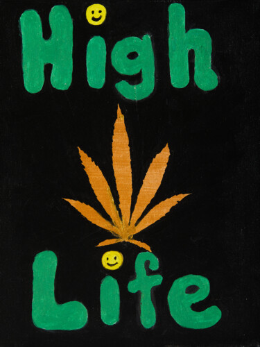 Painting titled "High Life" by Troy Wilson-Ripsom, Original Artwork, Acrylic Mounted on Wood Stretcher frame