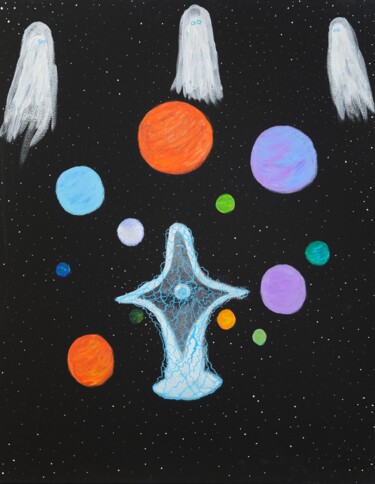 Картина под названием "Birth of the First…" - Troy Wilson-Ripsom, Подлинное произведение искусства, Акрил Установлен на Дере…