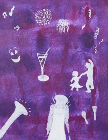 Malarstwo zatytułowany „Celebrate” autorstwa Troy Wilson-Ripsom, Oryginalna praca, Akryl Zamontowany na Drewniana rama noszy