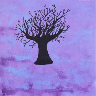Painting titled "Silhouette" by Troy Wilson-Ripsom, Original Artwork, Acrylic Mounted on Wood Stretcher frame