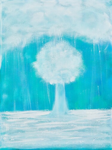 Painting titled "Standing in the Rain" by Troy Wilson-Ripsom, Original Artwork, Acrylic Mounted on Wood Stretcher frame
