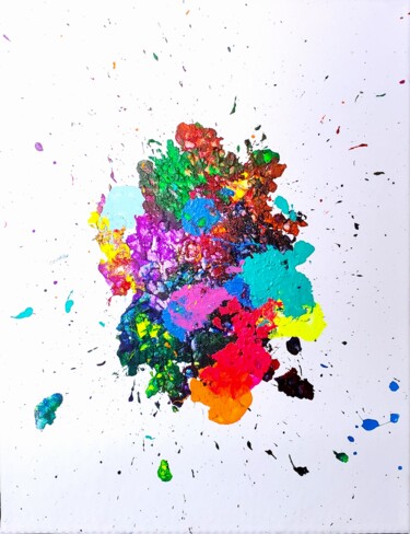 Pittura intitolato "Bursting With Color" da Troy Wilson-Ripsom, Opera d'arte originale, Acrilico Montato su Telaio per barel…