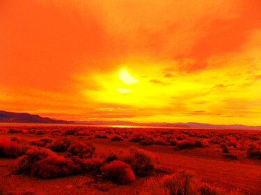 Fotografie mit dem Titel "Fire Flash Desert L…" von Troy Wilson-Ripsom, Original-Kunstwerk, Digitale Fotografie
