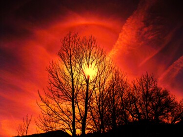 Photography titled "Fire in the Sky" by Troy Wilson-Ripsom, Original Artwork, Digital Photography