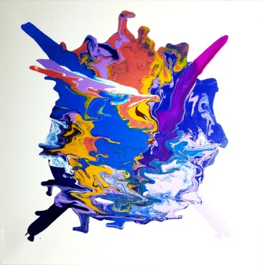 Картина под названием "Flow" - Troy Wilson-Ripsom, Подлинное произведение искусства, Акрил Установлен на Деревянная рама для…