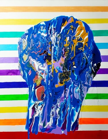 Malerei mit dem Titel "Finding Power in Co…" von Troy Wilson-Ripsom, Original-Kunstwerk, Acryl Auf Keilrahmen aus Holz monti…