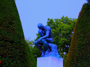 Photography titled "Blue Thinker" by Troy Wilson-Ripsom, Original Artwork, Manipulated Photography