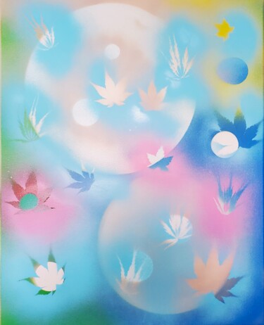 Картина под названием "Blowin' in the Wind" - Troy Wilson-Ripsom, Подлинное произведение искусства, Рисунок распылителем кра…