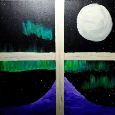 Painting titled "Northern View" by Troy Wilson-Ripsom, Original Artwork, Acrylic Mounted on Wood Stretcher frame