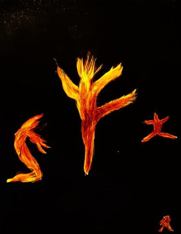 Photographie intitulée "Fire Dance Enhanced…" par Troy Wilson-Ripsom, Œuvre d'art originale, Photographie manipulée