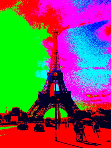 Photography titled "Eiffel Tower Enhanc…" by Troy Wilson-Ripsom, Original Artwork, Manipulated Photography