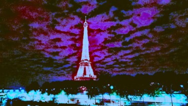 Fotografía titulada "Eiffel Tower at Nig…" por Troy Wilson-Ripsom, Obra de arte original, Fotografía manipulada