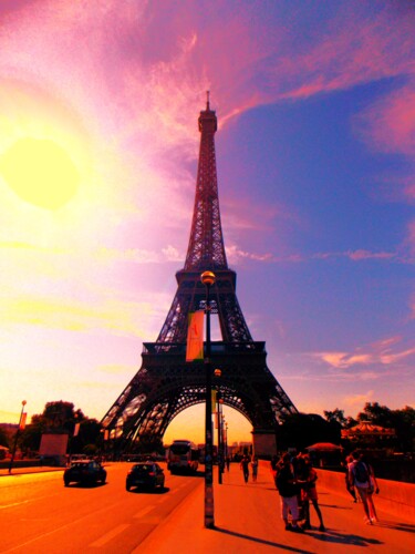 Photography titled "Eiffel Tower Enhanc…" by Troy Wilson-Ripsom, Original Artwork, Manipulated Photography