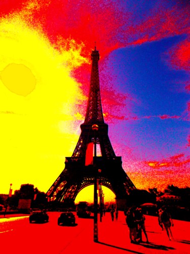 Fotografie mit dem Titel "Eiffel Tower Enhanc…" von Troy Wilson-Ripsom, Original-Kunstwerk, Manipulierte Fotografie