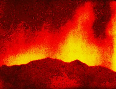 Digitale Kunst getiteld "Eruption" door Troy Wilson-Ripsom, Origineel Kunstwerk, Gemanipuleerde fotografie
