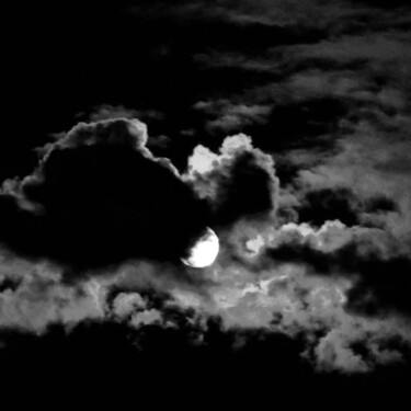 Digitale Kunst mit dem Titel "Horror Movie Moon" von Troy Wilson-Ripsom, Original-Kunstwerk, Manipulierte Fotografie