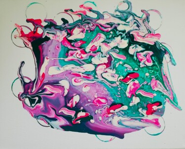 "Cosmic Snail" başlıklı Tablo Troy Wilson-Ripsom tarafından, Orijinal sanat, Akrilik Ahşap Sedye çerçevesi üzerine monte edi…