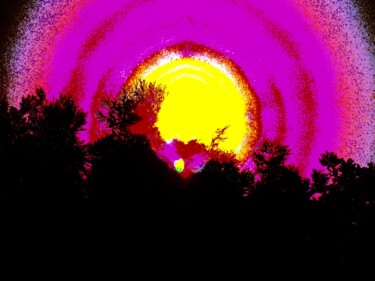 Digitale Kunst mit dem Titel "Sunburst Yosemite 3" von Troy Wilson-Ripsom, Original-Kunstwerk, Manipulierte Fotografie