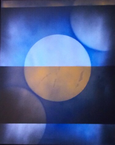 Картина под названием "Orbits" - Troy Wilson-Ripsom, Подлинное произведение искусства, Рисунок распылителем краски Установле…