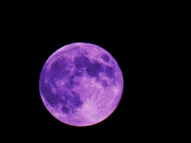 Digital Arts titled "Purple Moon" by Troy Wilson-Ripsom, Original Artwork, Manipulated Photography
