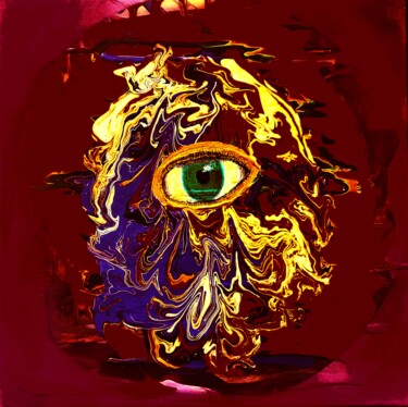 Arte digital titulada "Fire in Your Eye" por Troy Wilson-Ripsom, Obra de arte original, Fotografía manipulada