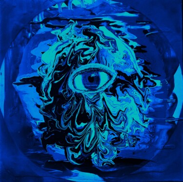 Digitale Kunst mit dem Titel "Behind Blue Eyes" von Troy Wilson-Ripsom, Original-Kunstwerk, Manipulierte Fotografie