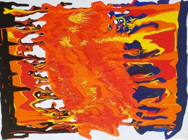 Картина под названием "The Messy Nature of…" - Troy Wilson-Ripsom, Подлинное произведение искусства, Акрил Установлен на Дер…