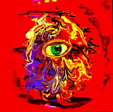 Arte digital titulada "Fire In Your Eye II" por Troy Wilson-Ripsom, Obra de arte original, Fotografía manipulada